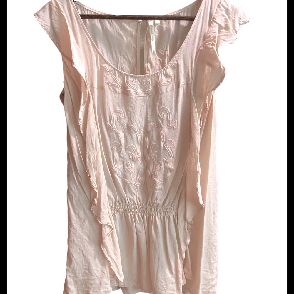 Petticoat Alley Pink Embroidered Top
